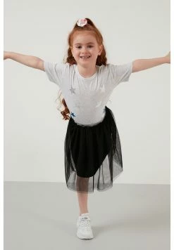 LELA Regular Fit - A-Lijn Rok - Grey Melange -LELA Winkel 01749f1cb0104c7187e396255bc2f3ef