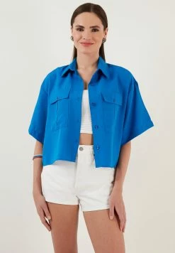 LELA Loose Fit - Overhemdblouse - Royal Blue -LELA Winkel 01e99c19ae6c4b1fbeb4214017fdf253