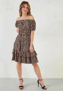 LELA Regular Fit - Jurk - Leopard -LELA Winkel 02665a1b4b0e4e29a67a1cefdbae1053