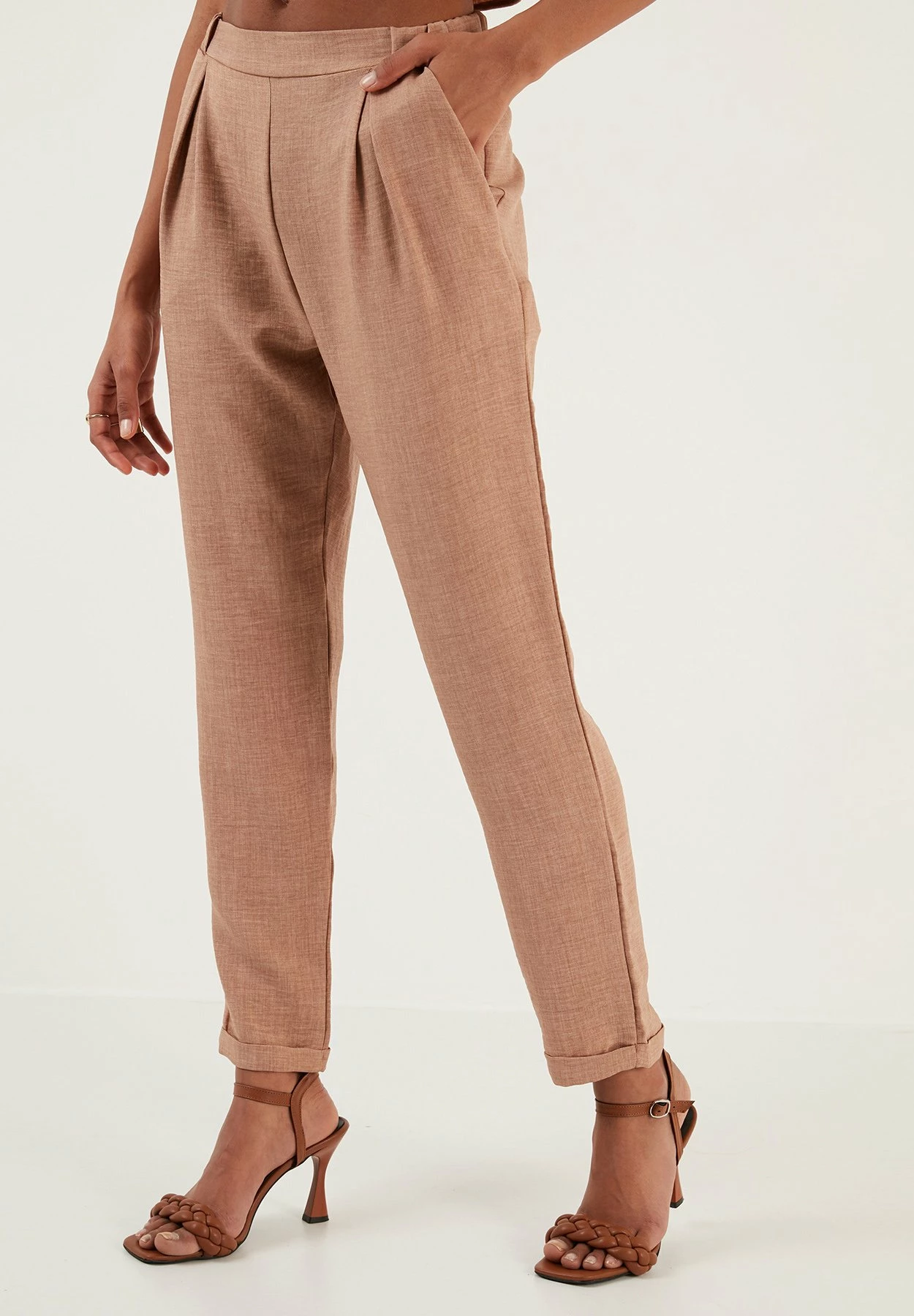 LELA Slim Fit - Broek - Camel 7 LELA Slim Fit - Broek - Camel - Afbeelding 5