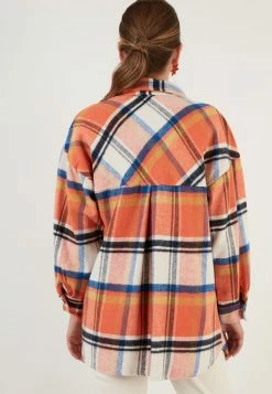 LELA Overhemdblouse - Orange Color -LELA Winkel 04164f2bf3944384aa1a82555318ae6e