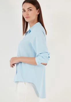 LELA Overhemdblouse - Baby Blue -LELA Winkel 07cd0fb75a554509a8ad847b95c4df46