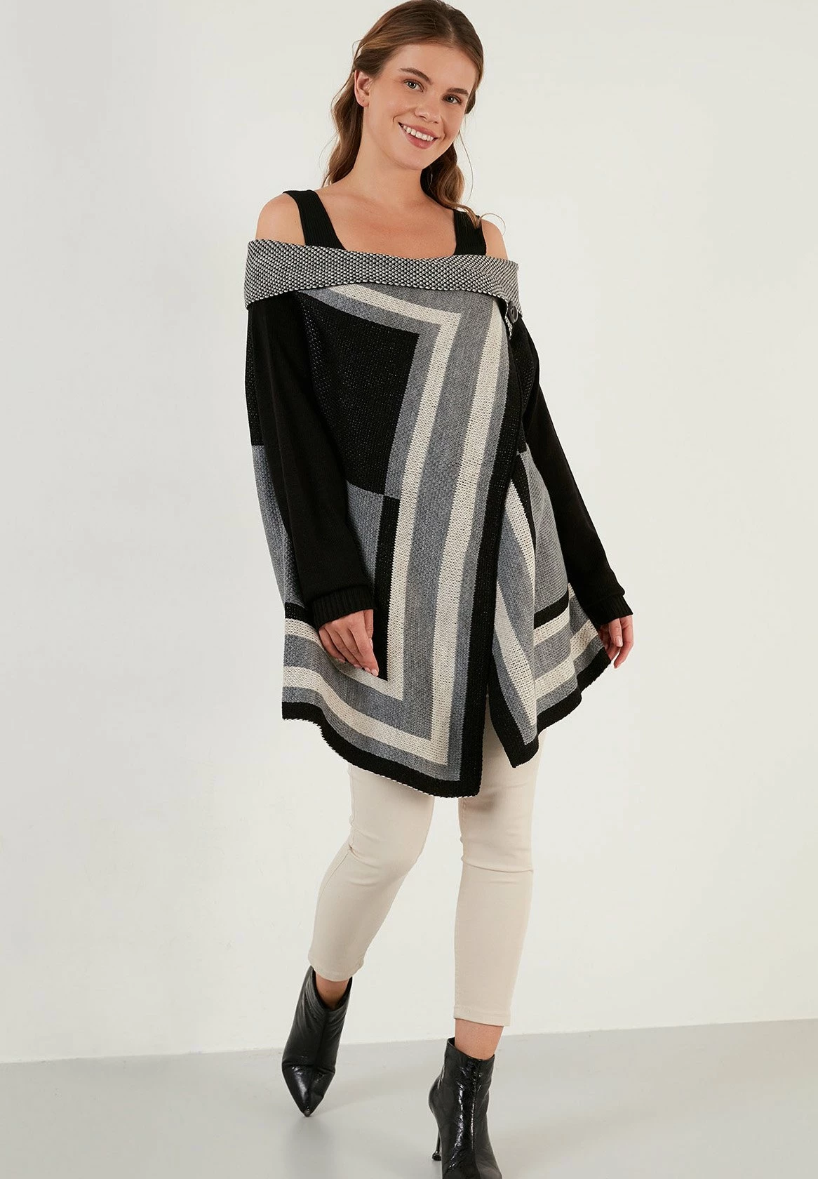 LELA Regular Fit - Vest - Black/Grey/Mink 4 LELA Regular Fit - Vest - Black/Grey/Mink - Afbeelding 2