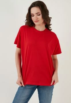 LELA Crew Neck- T-Shirt Basic - Red