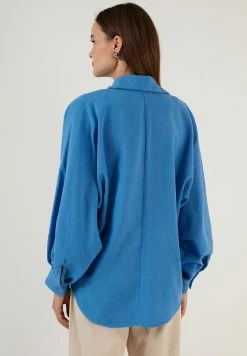 LELA Overhemdblouse - Blue -LELA Winkel 0c1f285babbf42b18387d90b895d3bab