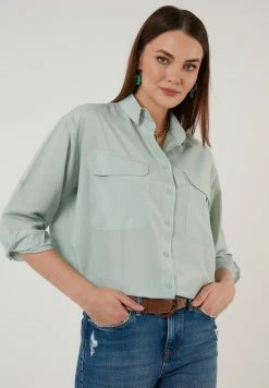 LELA Loose Fit - Overhemdblouse - Grass Green -LELA Winkel 0d61e6ee50f840ec9d95d977fee49fa5