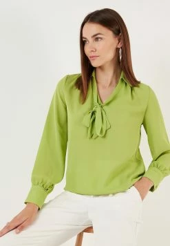 LELA Regular Fit - Blouse - Olive -LELA Winkel 0d801be10b6f4e348ff0f332a0304b34