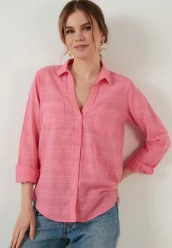 LELA Regular Fit - Overhemdblouse - Pink 10 LELA Regular Fit - Overhemdblouse - Pink -LELA Winkel 0dd165a15286404fb460b427fcdbf8c6