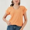 LELA Regular Fit - Blouse - Light Orange -LELA Winkel 0de84378d56e49cdb3097bb7b9a9207b