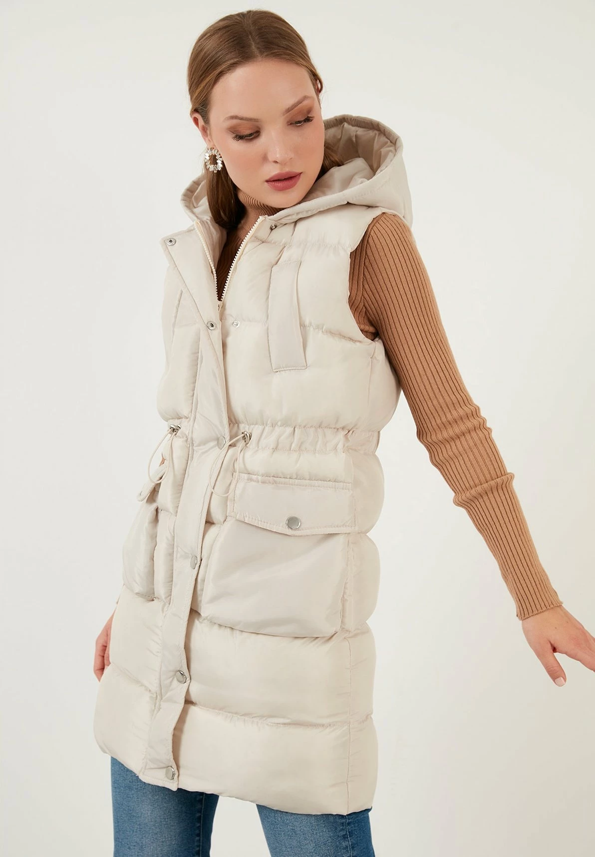 LELA Regular Fit - Bodywarmer - Stone 8 LELA Regular Fit - Bodywarmer - Stone - Afbeelding 6