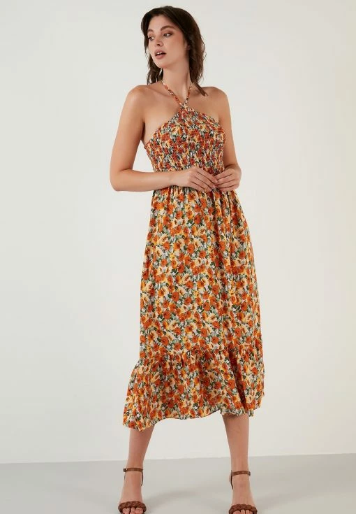 LELA Regular Fit - Jurk - Orange/Yellow -LELA Winkel 1189c933b24149198a40e846cd457122