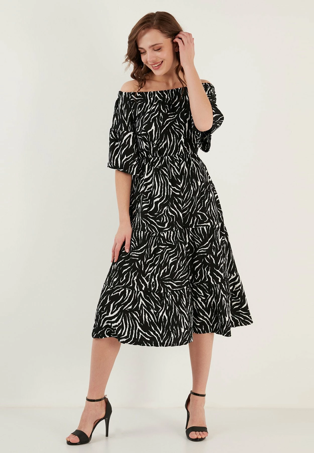 LELA Slim Fit - Jurk - Metallic Black 3 LELA Slim Fit - Jurk - Metallic Black