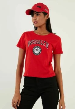 LELA T-Shirt Print - Red -LELA Winkel 13ff6d095bf145299bc9a65387b68774