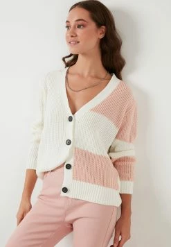 LELA Regular Fit - Vest - Pink, White -LELA Winkel 1451c50213484c349f07fcaffc512fcb