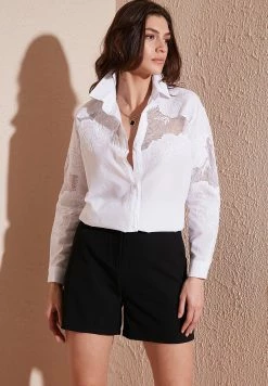 LELA Regular Fit - Overhemdblouse - White -LELA Winkel 156ce374b24c468191c2105314492015