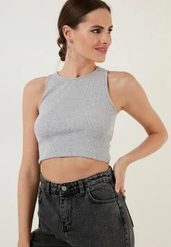 LELA Top - Grey -LELA Winkel 156d6f044b07489dbc97318e491fd7eb