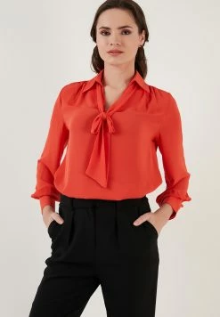 LELA Regular Fit - Blouse - Orange -LELA Winkel 190aabae5ee84b55a1b6f37529bf1052