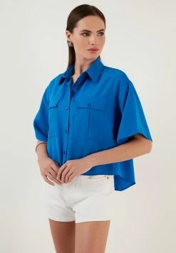 LELA Loose Fit - Overhemdblouse - Royal Blue -LELA Winkel 1949c08a683b423c9abe027ab1b5d3f4