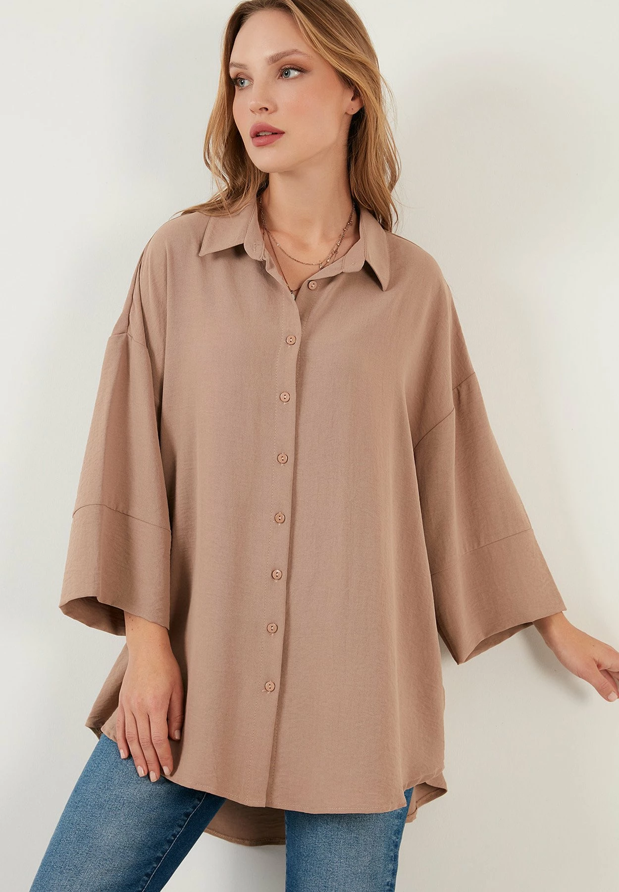 LELA Overhemdblouse - Mink 3 LELA Overhemdblouse - Mink
