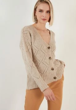 LELA Regular Fit - Vest - Beige -LELA Winkel 1ec1a7c69f35418ea571435d838d116c