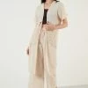 LELA Two Piece Set - Regular Fit - Vest - Beige -LELA Winkel 1f6f58140ec24704aa079f37147a7a40