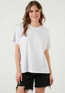 LELA Crew Neck- T-Shirt Basic - White