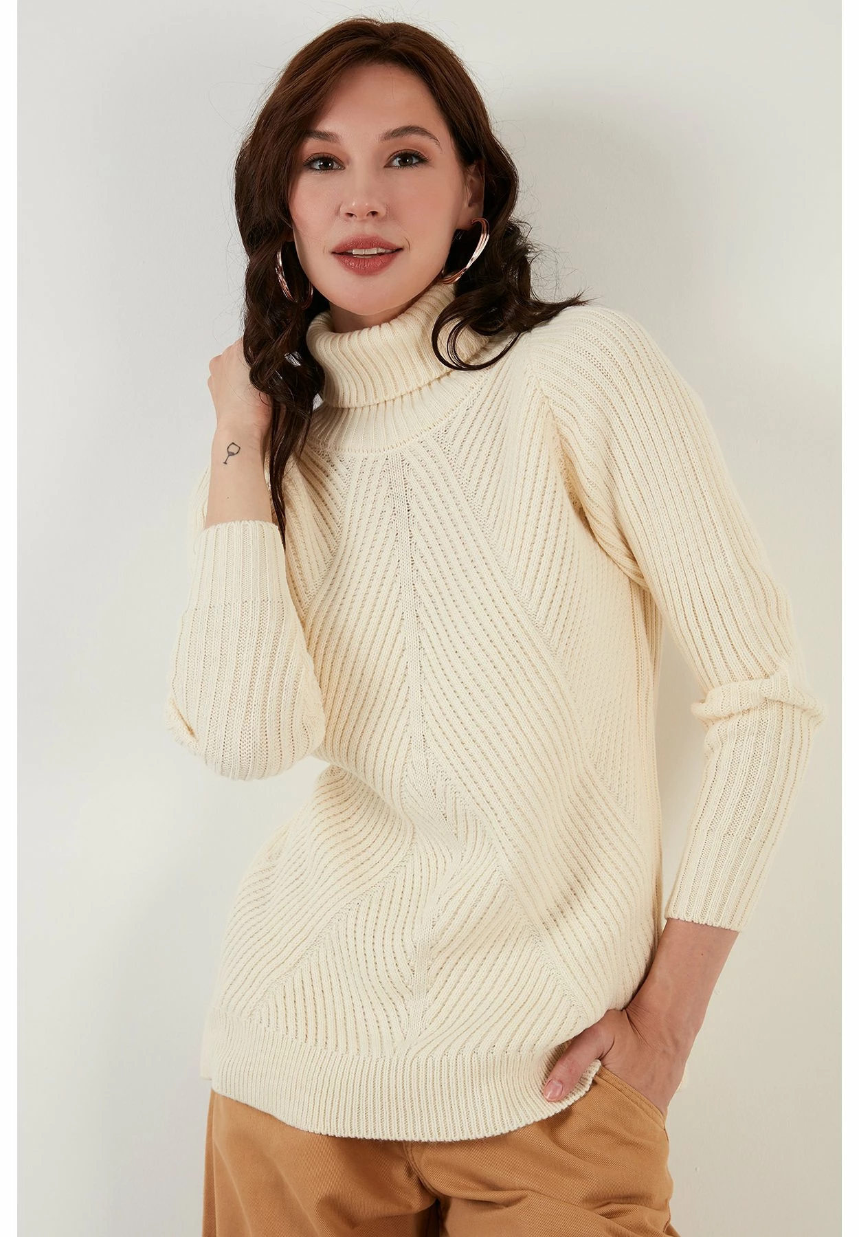 LELA Regular Fit - Trui - Light Stone 7 LELA Regular Fit - Trui - Light Stone - Afbeelding 5