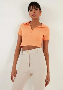 LELA Slim Fit - Blouse - Light Orange -LELA Winkel 20b89e03e5cc4587ae988f17195d325c