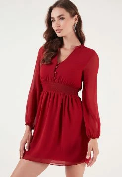 LELA Regular Fit - Jurk - Red -LELA Winkel 2128814eb42d48b1b83f9810d40c700b