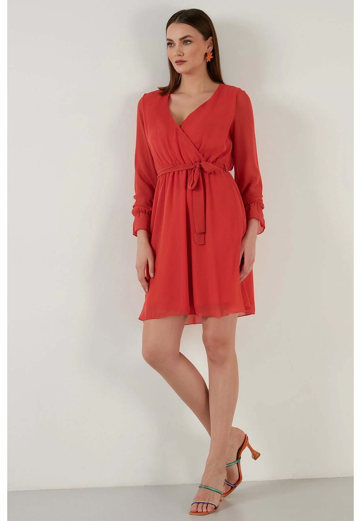 LELA Mini- Jurk - Orange 7 LELA Mini- Jurk - Orange - Afbeelding 5