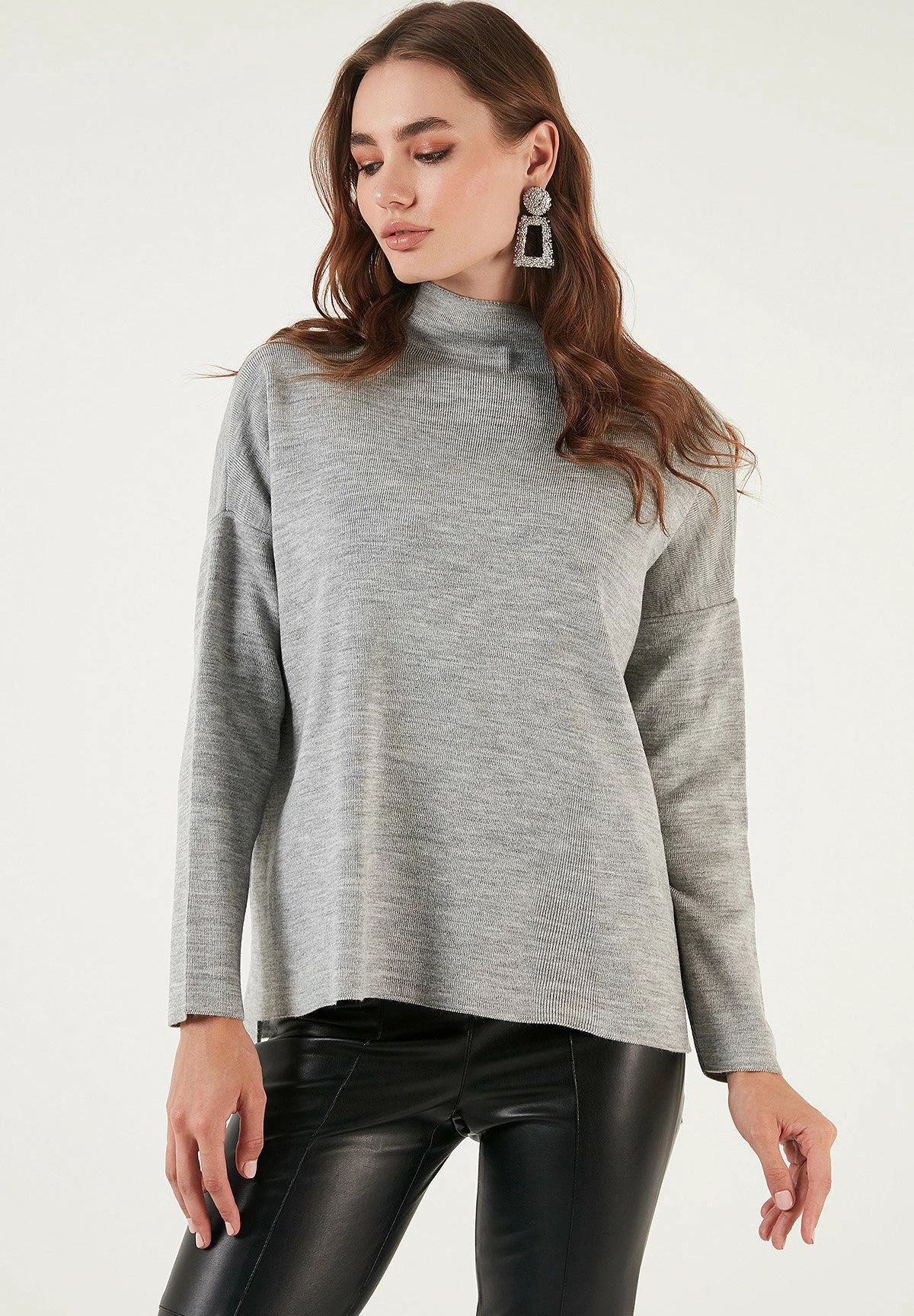 LELA Long Back- Trui - Grey 9 LELA Long Back- Trui - Grey - Afbeelding 7