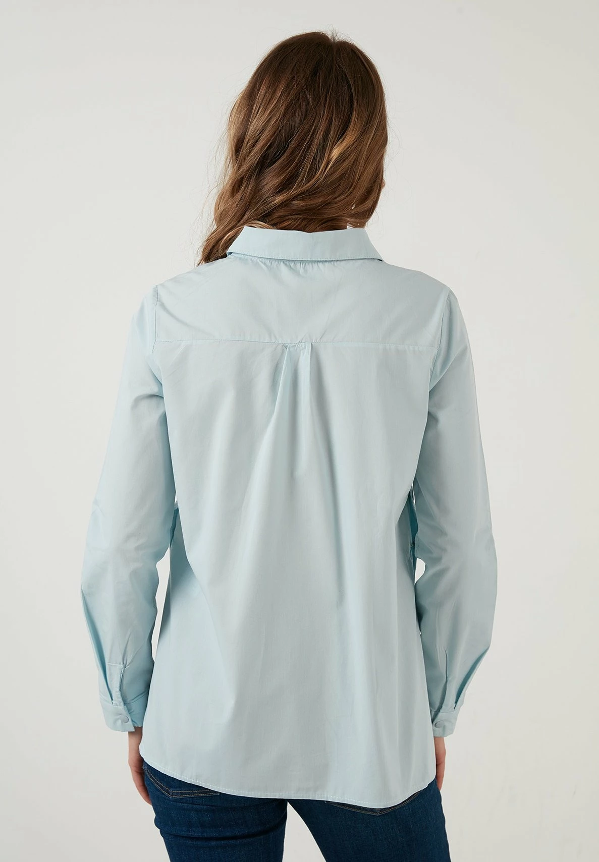 LELA Regular Fit - Overhemdblouse - Baby Blue 4 LELA Regular Fit - Overhemdblouse - Baby Blue - Afbeelding 2