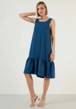 LELA Regular Fit- Jurk - Indigo -LELA Winkel 281b34a4718c4d0eb5ad5578a11c7ab6