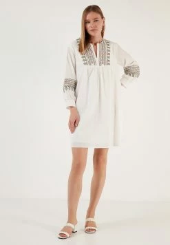 LELA Regular Fit - Jurk - White