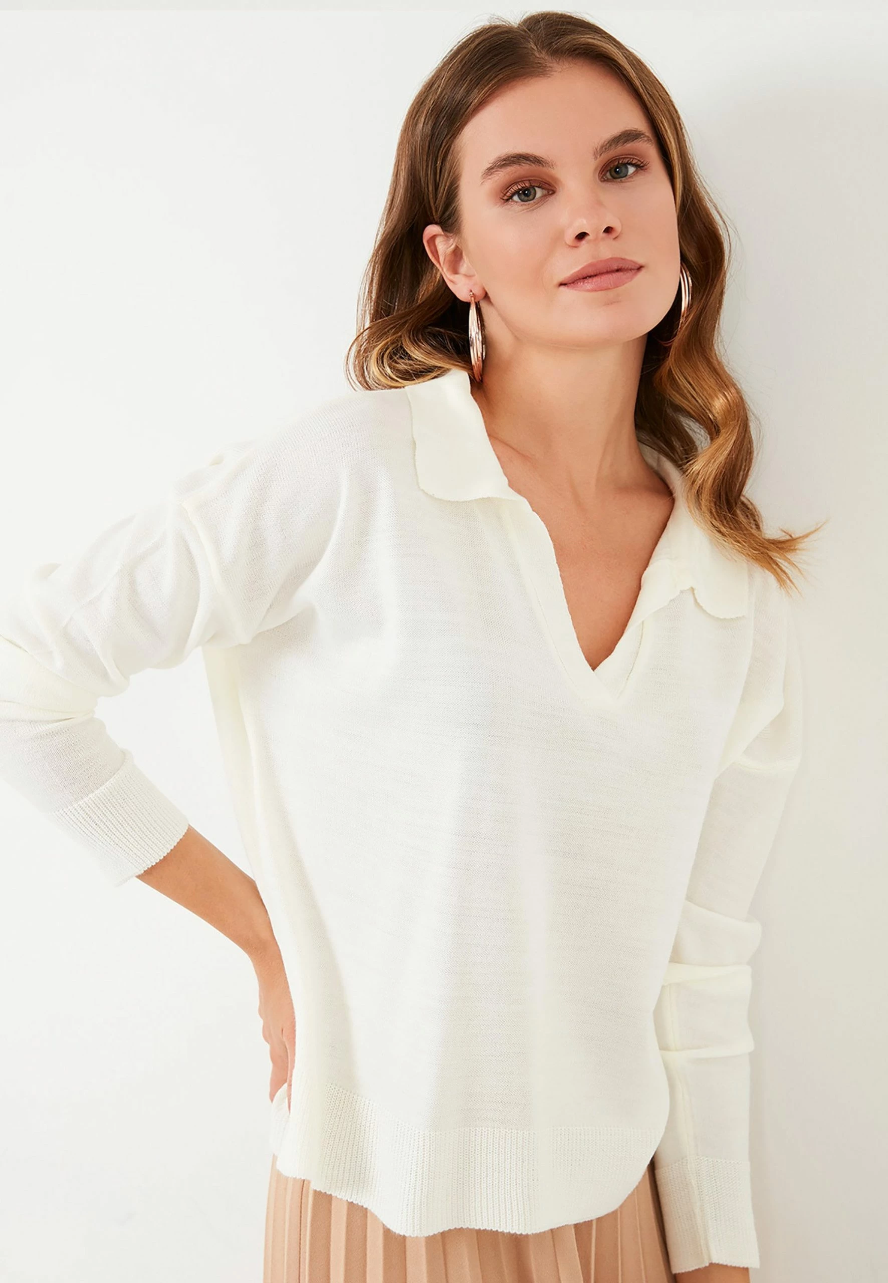 LELA Neck - Trui - Ecru 6 LELA Neck - Trui - Ecru - Afbeelding 4