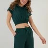 LELA Two Piece Set - Regular Fit - Shorts - Dark Green Melange -LELA Winkel 2ae1ea70f88344328149ddadb46b3589