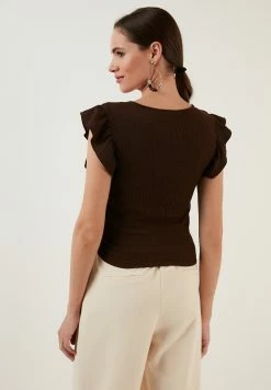 LELA Slim Fit - Blouse - Brown -LELA Winkel 2b3fd64cffd34e3fbef980dd9880686f