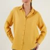 LELA Regular Fit - Overhemdblouse - Mustard -LELA Winkel 2cbb37db3a144c36bfff192f105a4111