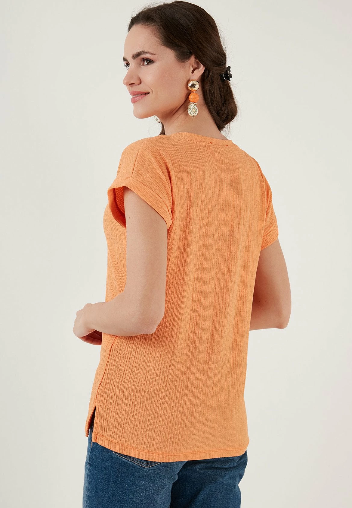 LELA Regular Fit - Blouse - Light Orange 5 LELA Regular Fit - Blouse - Light Orange - Afbeelding 3