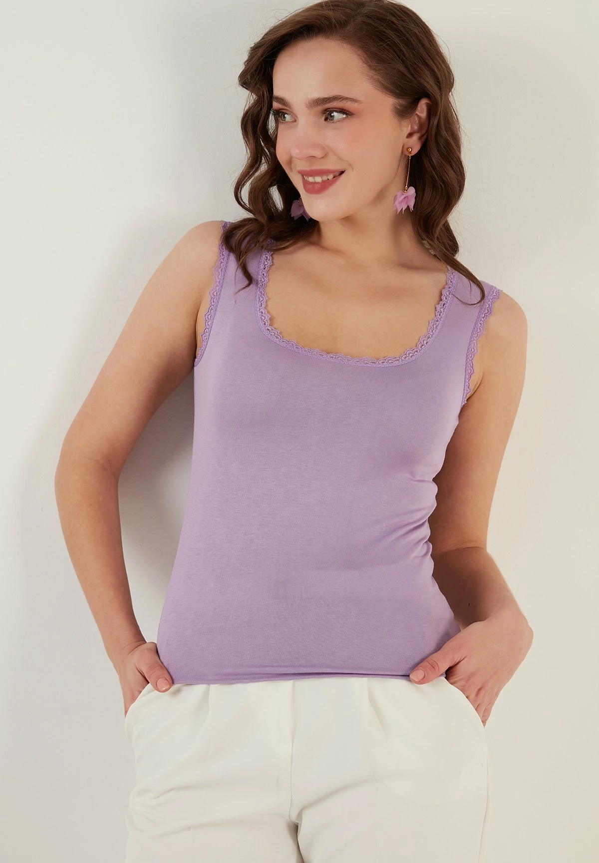 LELA Slim Fit - Top - Lilac 6 LELA Slim Fit - Top - Lilac - Afbeelding 4
