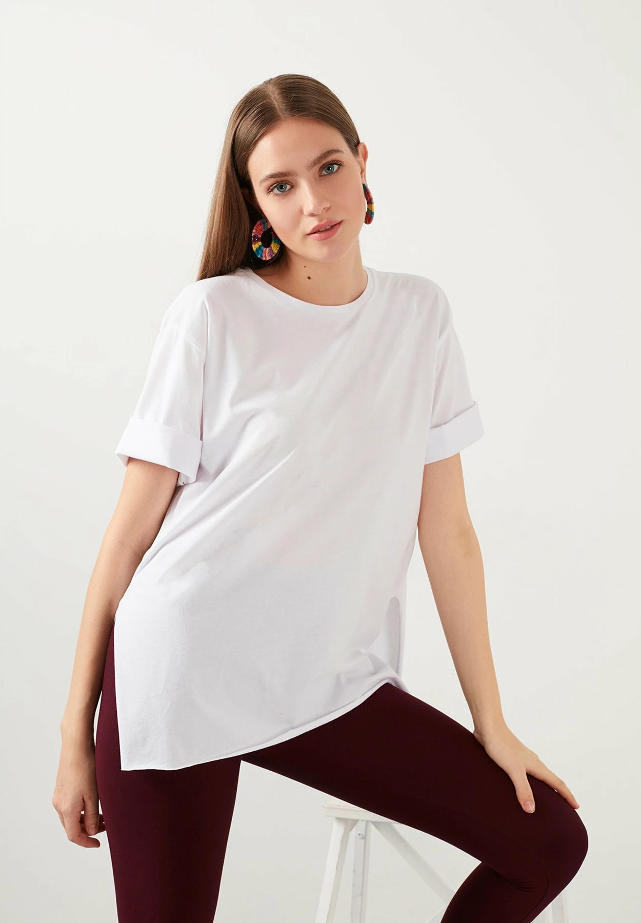 LELA Slim Fit - T-Shirt Basic - White 6 LELA Slim Fit - T-Shirt Basic - White - Afbeelding 4