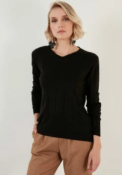 LELA Regular Fit - Trui - Black -LELA Winkel 31a3a667603c475ea29848f4b01855f5