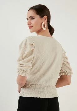 LELA Blouse - Stone -LELA Winkel 325c2d9545b34fa68d222258091bee12