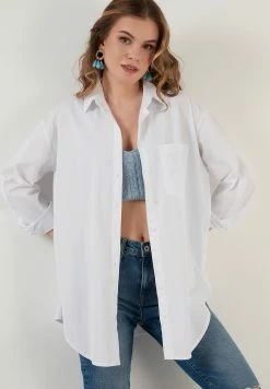 LELA Overhemdblouse - White -LELA Winkel 338bac87729e4be2baf5a07058ff41fa