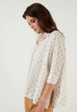 LELA Overhemdblouse - Camel -LELA Winkel 35563f67e95544b4a78c279dc2bb44cf