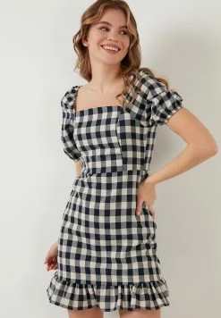 LELA Slim Fit - Jurk - Navy Blue