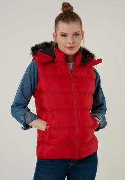 LELA Slim Fit - Bodywarmer - Red -LELA Winkel 38dc6fa36022448db53d8401ec5d8ab0