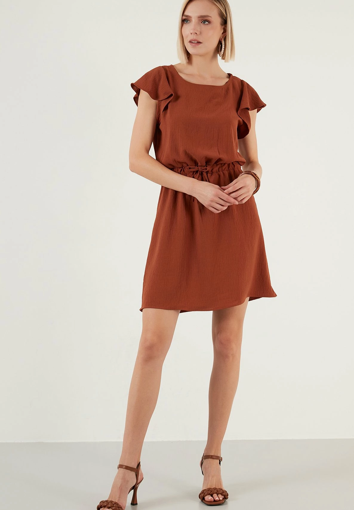 LELA Regular Fit - Jurk - Brick Red 6 LELA Regular Fit - Jurk - Brick Red - Afbeelding 4