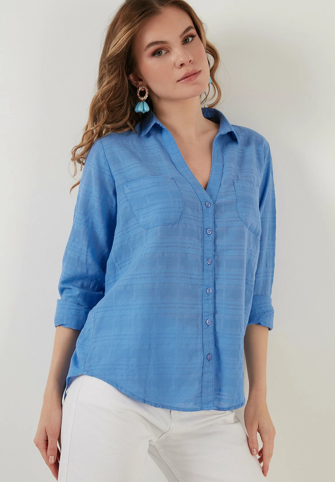 LELA Overhemdblouse - Dark Blue 7 LELA Overhemdblouse - Dark Blue - Afbeelding 5