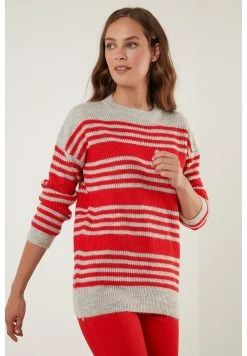 LELA Regular Fit - Trui - Light Grey Orange -LELA Winkel 3d2ae95973e74386810038db1993ea0f